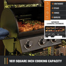 Oklahoma Joe's Canyon Combo Dual Fuel Smoker & Grill - 3-Burner Propane Gas & Charcoal with 1031 sq. in. Cooking Area - 