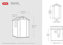 6 × 4 ft Outdoor Apex Garden Storage Shed – Grey Wood-Effect