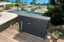 Outdoor Metal Garden Shed 2.1 × 0.9 m – Galvanised Steel, Lockable Door