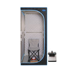Full Size Portable Steam Sauna Tent, Stainless Steel Frame, 2.6L 1000W Steamer, Remote & Chair - Black - view 15