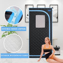 Full Size Portable Steam Sauna Tent, Stainless Steel Frame, 2.6L 1000W Steamer, Remote & Chair - Black - view 17