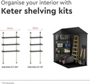 6 × 4 ft Outdoor Apex Garden Storage Shed – Grey Wood-Effect