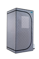 Portable Steam Sauna Tent with 2.2L Steamer, Remote Control & Folding Chair - Grey - view 9