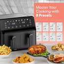 Keplin 9L Dual Zone Air Fryer – 8-in-1 Cooking Functions, 2700W