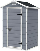 4 × 3 ft Outdoor Garden Storage Shed – Grey