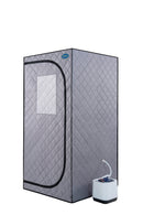 Portable Steam Sauna Tent with 2.2L Steamer, Remote Control & Folding Chair - Grey - view 8