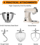 ZACME 8.4QT Commercial Stand Mixer - 800W with 11 Speeds, Tilt Head & NSF/ANSI 8-2023 Certified - ZM-KM76A05