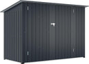 Outdoor Metal Garden Shed 2.1 × 0.9 m – Galvanised Steel, Lockable Door