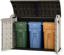 2000L Outdoor Garden Storage Shed – Beige & Brown